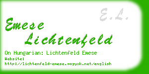 emese lichtenfeld business card